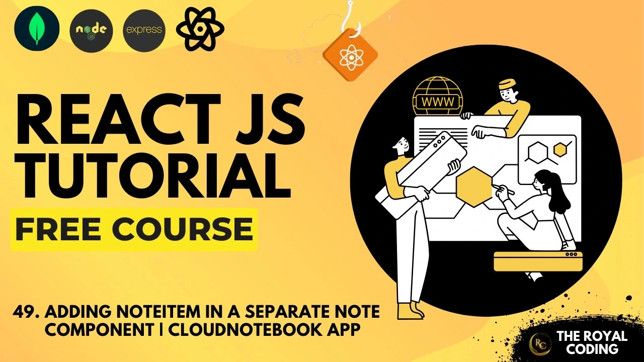 Adding NoteItem Component inside Note Component in React - step by step tutorial
