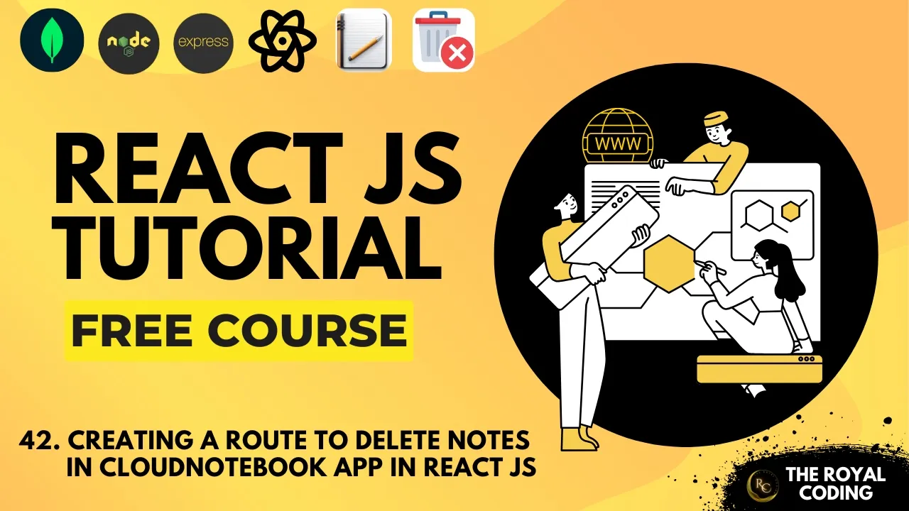 Creating a Route to Delete Notes in CloudNoteBook App using Express.js DELETE API