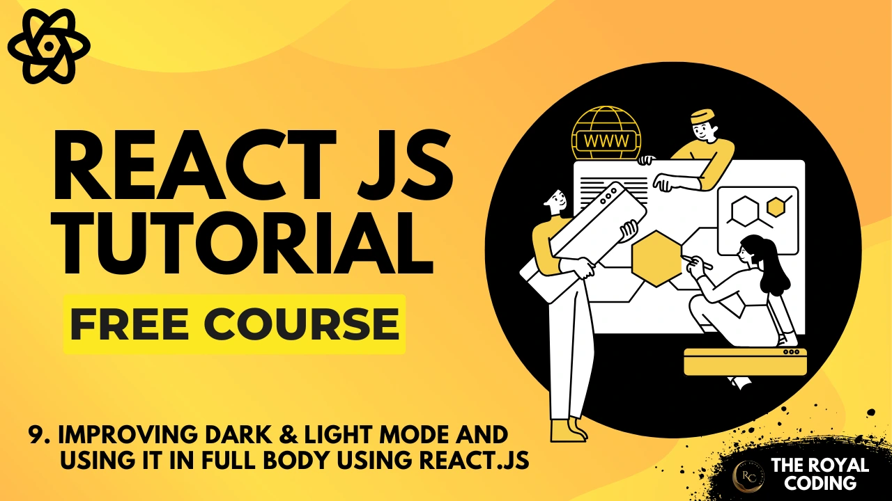 Creating Dark and Light Mode Button for WebPage using React JS